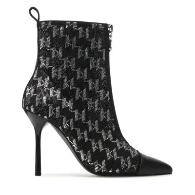 Karl Lagerfeld 100mm Sarabande Boots In Black