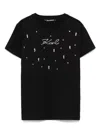 Karl Lagerfeld Logo-embellished T-shirt In Black
