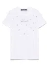 Karl Lagerfeld Round Neck Short Sleeve T-shirt In White