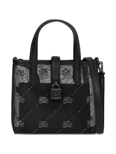 Karl Lagerfeld Logo-embellished Tote Bag In Black