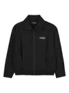 Karl Lagerfeld Logo-embellished Zip-up Jacket In Black
