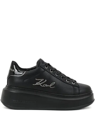 Karl Lagerfeld Logo-embellishment Sneakers In Black