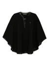 Karl Lagerfeld Logo-embossed Cape In Black