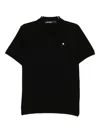 Karl Lagerfeld Logo-embossed Polo Shirt In Black