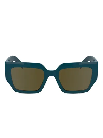 Karl Lagerfeld Logo-embossed Sunglasses In Blue