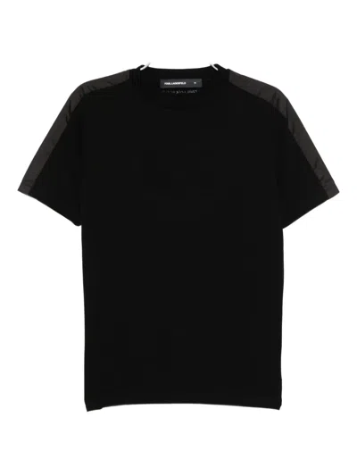 Karl Lagerfeld Logo-embossed T-shirt In Black