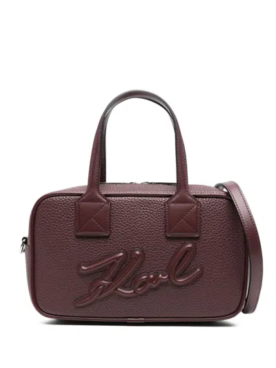 Karl Lagerfeld Logo-embossed Tote Bag In Red