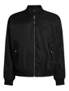 Karl Lagerfeld Logo-embroidered Bomber Jacket In Black