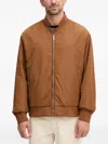 Karl Lagerfeld Logo-embroidered Bomber Jacket In Brown
