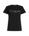 Karl Lagerfeld Hotel Karl Embroidered-logo T-shirt In Black