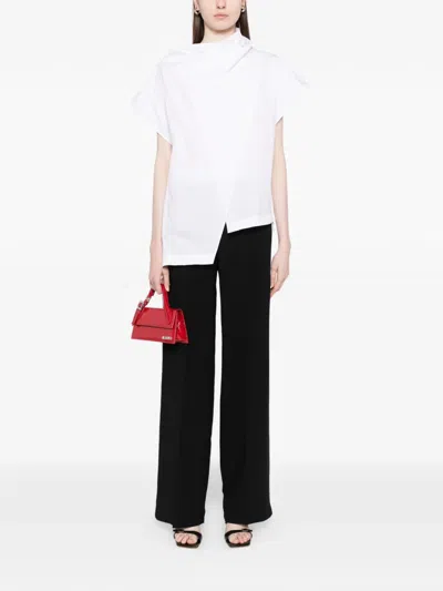 Karl Lagerfeld Logo-embroidered Double Waistband Straight Trousers In Brown