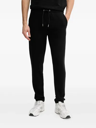 Karl Lagerfeld Logo-embroidered Drawstring Track Pants In Black
