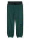 Karl Lagerfeld Logo Embroidered Drawstring Trousers In Green