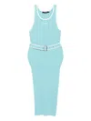 Karl Lagerfeld Logo-embroidered Dress In Blue