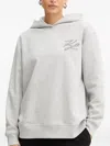 Karl Lagerfeld Logo-embroidered Hoodie In Gray