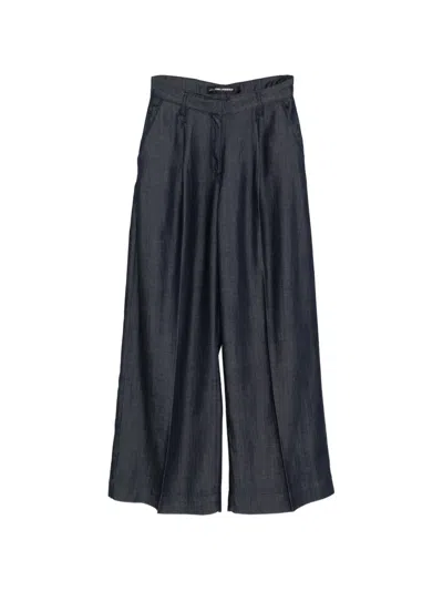 Karl Lagerfeld Logo-embroidered Jeans In Blue