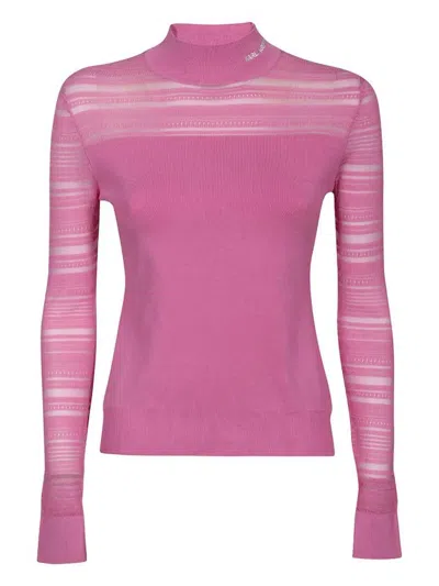 KARL LAGERFELD LOGO-EMBROIDERED JUMPER