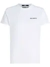 Karl Lagerfeld Logo-embroidered Organic-cotton T-shirt In 100