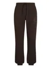 Karl Lagerfeld Logo-embroidered Pants In Brown