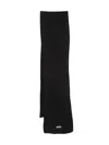 Karl Lagerfeld Logo-embroidered Scarf In Black