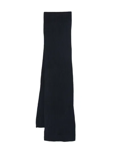 Karl Lagerfeld Logo-embroidered Scarf In Blue