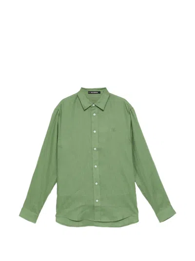 Karl Lagerfeld Logo-embroidered Shirt In Green