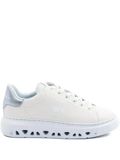 Karl Lagerfeld Logo-embroidered Sneakers In White