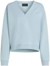 Karl Lagerfeld Logo-embroidered Sweatshirt In Blue