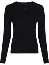 Karl Lagerfeld Logo-embroidered T-shirt In Black