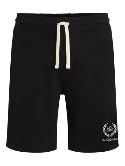 Karl Lagerfeld Logo-embroidered Track Shorts