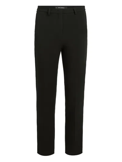 Karl Lagerfeld Logo-embroidered Trousers In Black