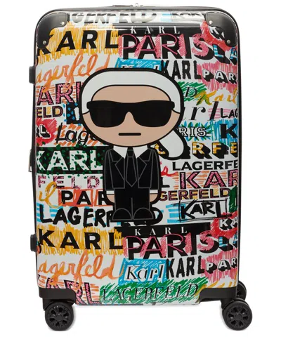Karl Lagerfeld Logo Explosion 24in Expandable Spinner Hard Case