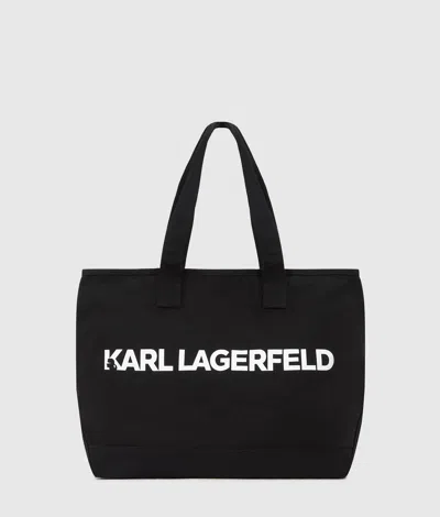 Karl Lagerfeld Logo Extra Large Tote Bag In Black