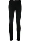 Karl Lagerfeld Logo-flock Skinny Jeans In Black