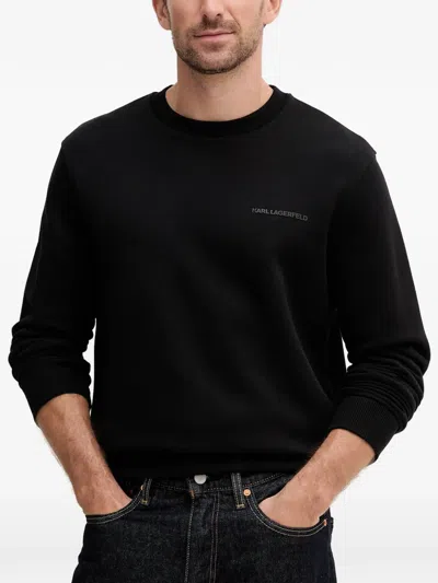 Karl Lagerfeld Logo-graphic Sweatshirt In Black