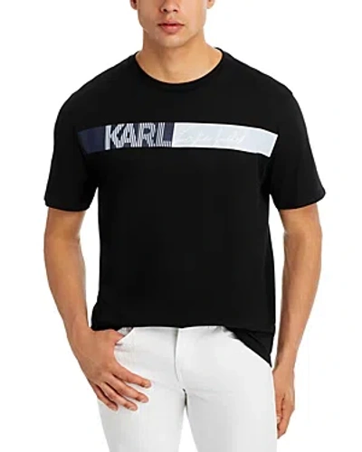 Karl Lagerfeld Logo Graphic Tee In Black