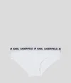 Karl Lagerfeld Logo Hipster Briefs In White