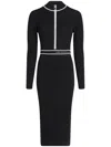Karl Lagerfeld Logo-intarsia Knitted Dress In Black