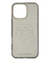 Karl Lagerfeld Ikon Rhinestone Iphone 16 Pro Case In Black