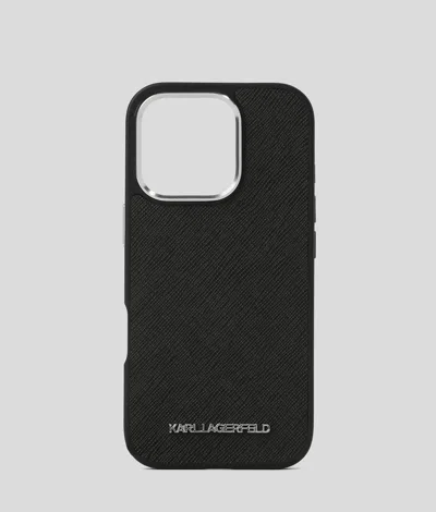 Karl Lagerfeld Logo Iphone 16 Pro Case In Black