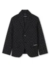 Karl Lagerfeld Logo-jacquard Blazer In Black