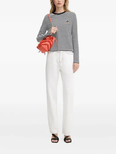 Karl Lagerfeld Logo Jeans In White