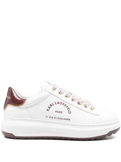 Karl Lagerfeld Rue St-guillaume Kapri Lug Sneakers In White