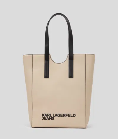 Karl Lagerfeld Logo Large Tote Bag In Gray