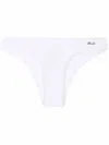 Karl Lagerfeld Logo-lettering Bikini Bottoms In Weiss