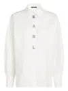 Karl Lagerfeld Logo-lettering Shirt In Gray