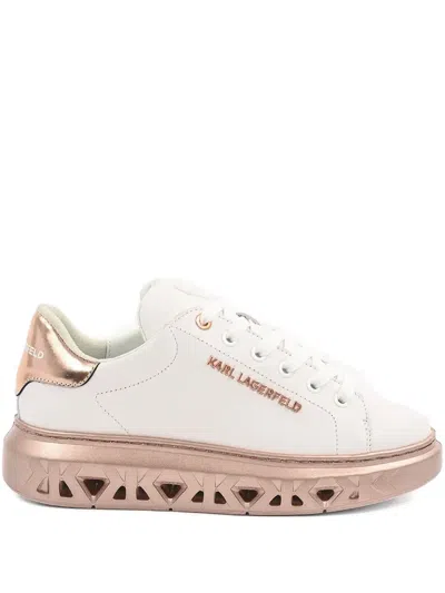 Karl Lagerfeld Logo-lettering Sneakers In 白色