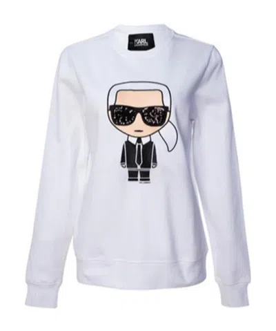 Karl Lagerfeld Logo Logo Sweater In White