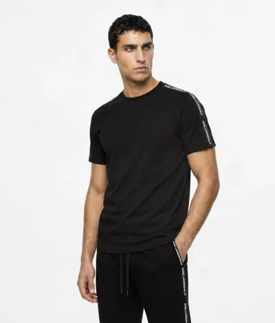Karl Lagerfeld Logo Loungewear T-shirt In Black