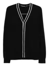 Karl Lagerfeld Logo-motif Cardigan In Black